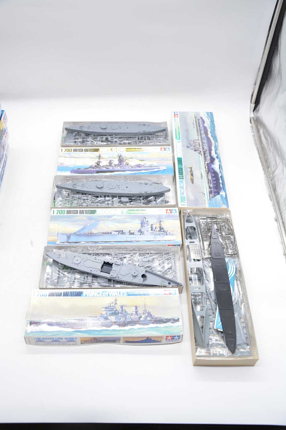 Lot 128 - Ten Tamiya 1/700 scale model ships