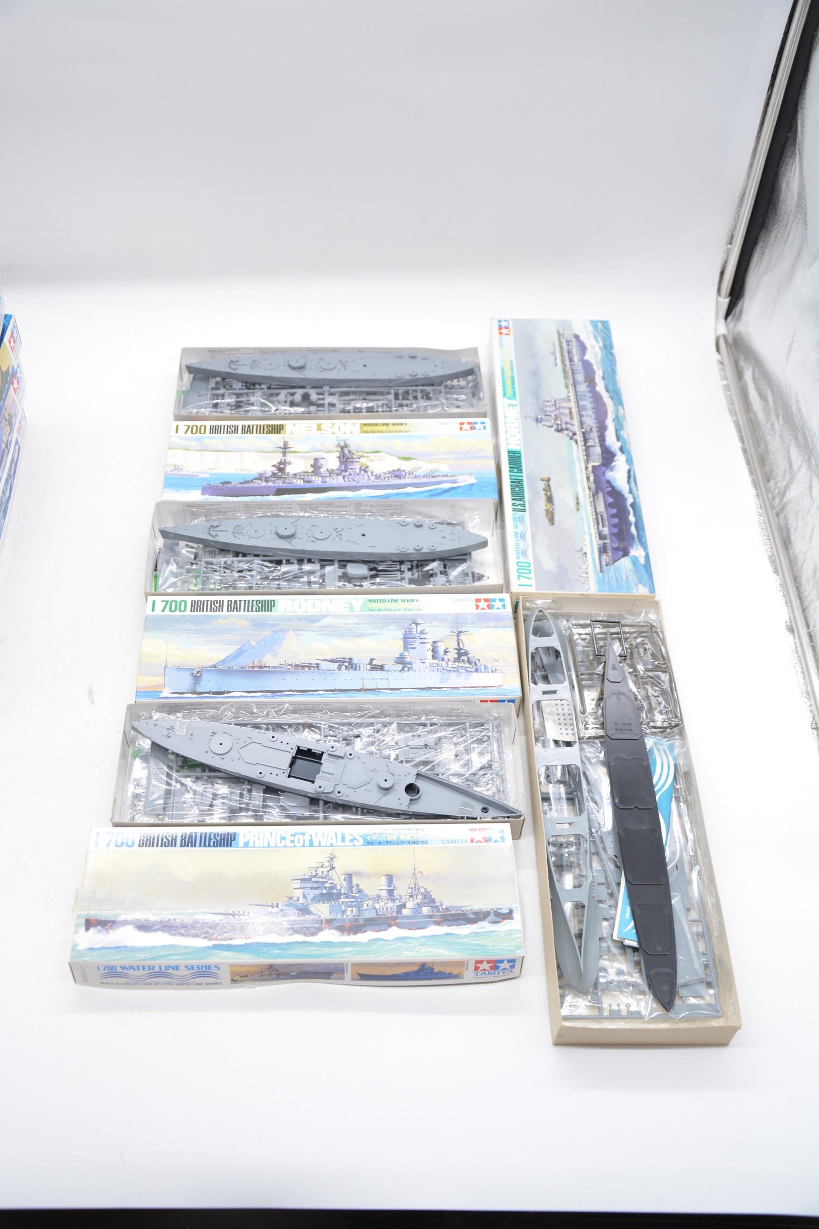 700 Scale Model Lot 128 - Ten Tamiya 1/700 scale model ships