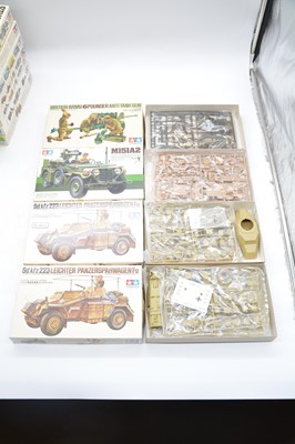 Lot 24 - Twelve Tamiya 1/35 scale model vehicles, boxed