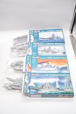Lot 134 - Eight Revell 1/720 scale model ships, boxed