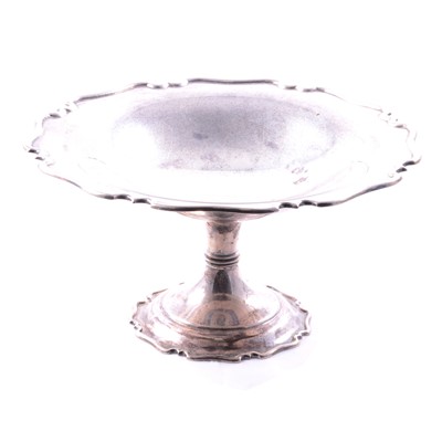 Lot 331 - Silver pedestal comport, Atkin Brothers, Sheffield 1911.