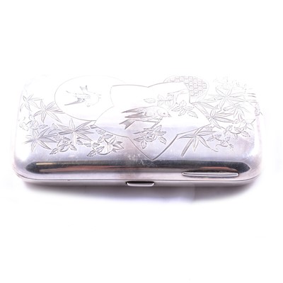 Lot 314 - Victorian silver cigarette / card case, George Unite & Sons, Birmingham 1883.