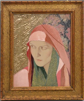 Lot 46 - Mary Ireland, 'Enigma' an Arts and Crafts appliqué picture, circa 1930