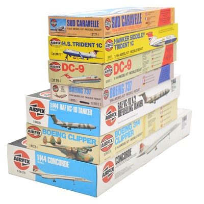 Lot 121 - Seven Airfix 1/144 scale model aircraft, boxed