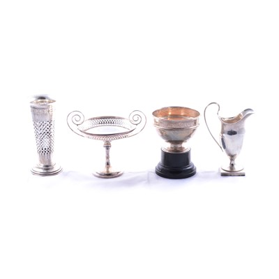 Lot 315 - Silver cream jug, George Nathan & Ridley Hayes, Chester 1910, and other silver items.