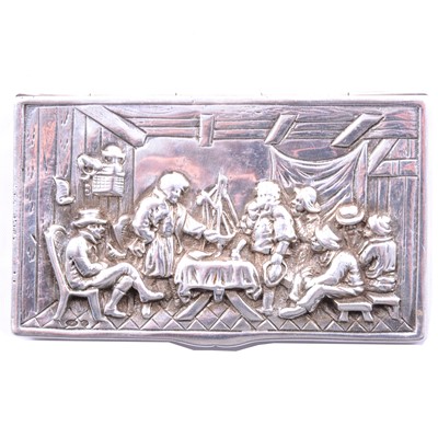 Lot 383 - Continental silver snuff box