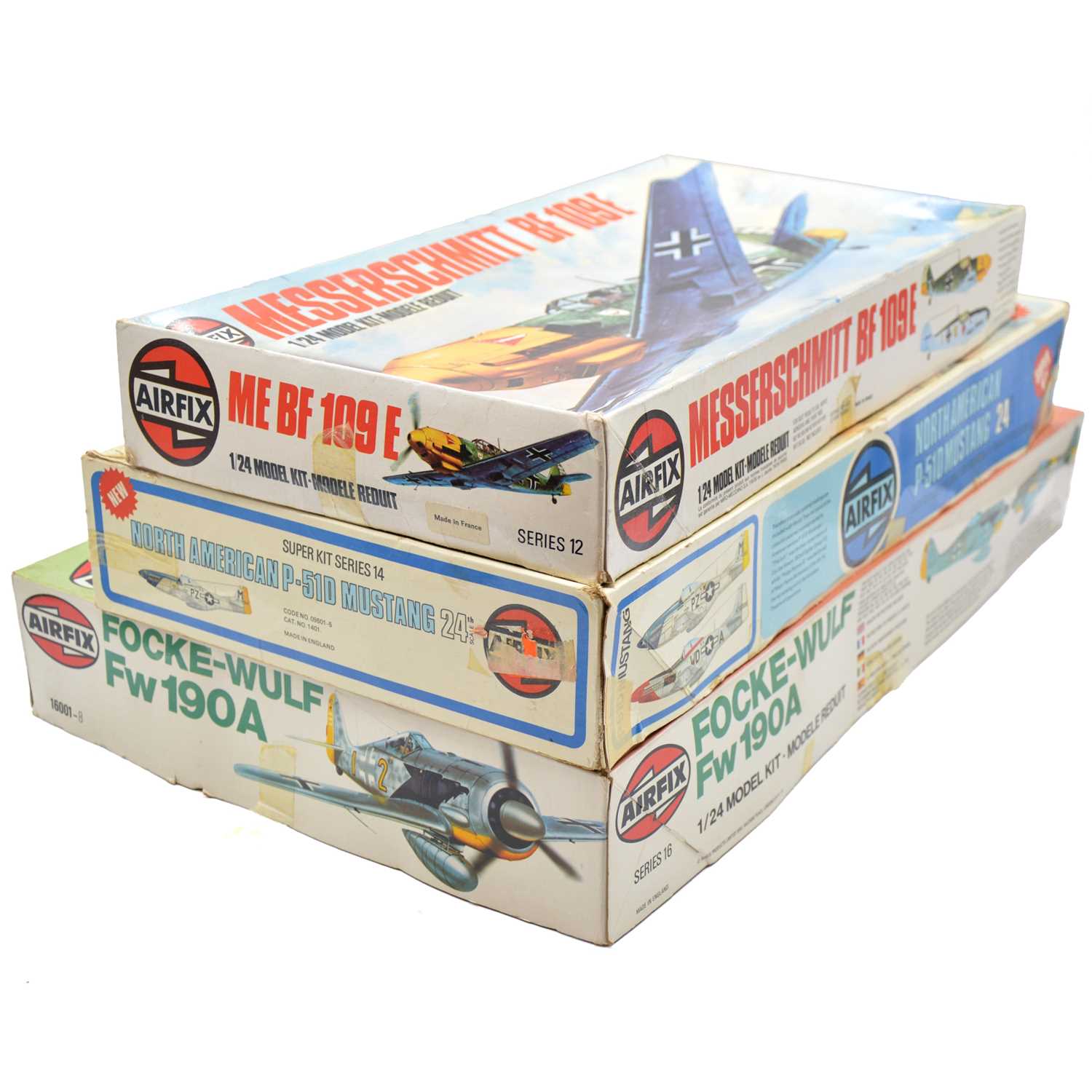 Lot 5 - Three Airfix 1/24 scale model aircraft kits,