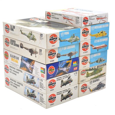 Lot 56 - Eleven Airfix 1/72 scale model aircraft kits, boxed