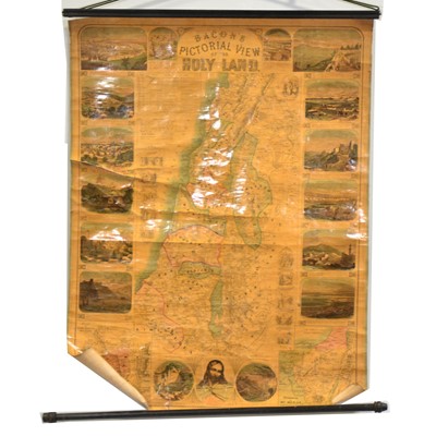 Lot 362A - Six G W Bacon maps, rolled on wooden sticks