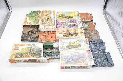 Lot 102 - Sixteen Matchbox 1/76 scale military vehicle kits