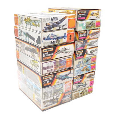 Lot 74 - Seventeen Matchbox 1/72 scale model aircraft kits, boxed