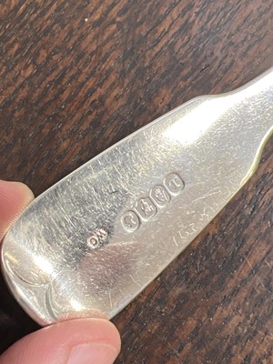 Lot 75 - Irish silver cheese scoop
