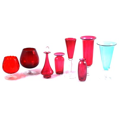 Lot 74 - Collection of coloured glass