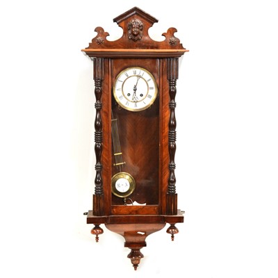 Lot 401 - Walnut cased Vienna wallclock