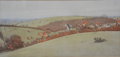 Lot 165 - Cecil Aldin, The Meynell gone away from Ash Gorse (Sutton), and The Belvoir into The Vale from Clawson Thorns