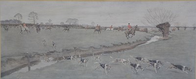 Lot 272 - Cecil Aldin, The Quorn away from Billesdon Coplow and The Meynell away from Ash Gorse (Sutton)