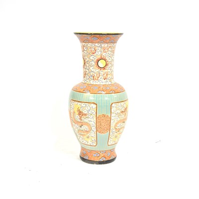 Lot 28 - Large Japanese pottery floor standing vase
