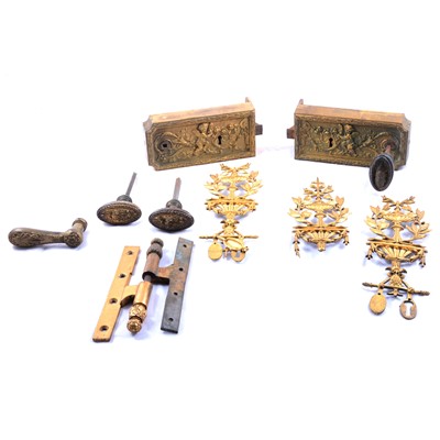 Lot 131 - French Chalet lock and other catches, etc.