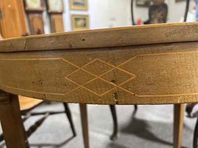 Lot 334 - Edwardian inlaid satinwood window table