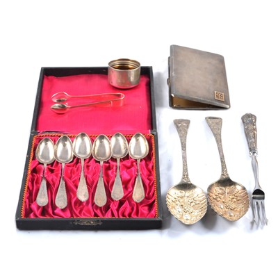 Lot 208 - Various silver and electroplated items