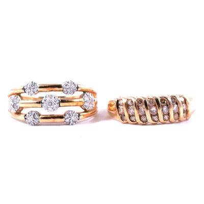 Lot 89 - Two diamond rings.