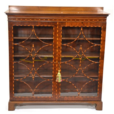 Lot 283 - Inlaid mahogany china cabinet