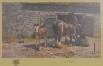 Lot 475 - David Shepherd, 'Shoeing Time'.