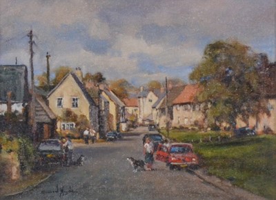 Lot 315 - David Hyde, Village scene.