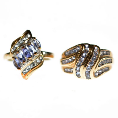 Lot 3 - Two gemset rings, tanzanite and other stones.
