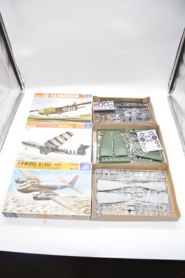 Lot 52 - Ten 1/72 scale model aircraft kits, including Italeri, Fujimi and Heller, boxed