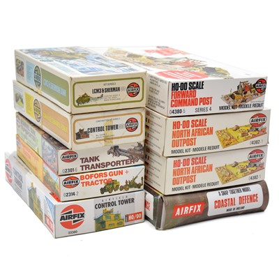 Lot 115 - Nine Airfix OO/HO scale kits, boxed