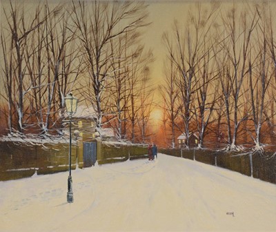 Lot 320 - Barry Hilton, Snowy Walk.