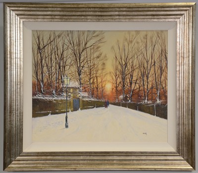 Lot 320 - Barry Hilton, Snowy Walk.