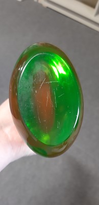 Lot 19 - Three Murano glass bottles with stoppers, and three Italian glass vases
