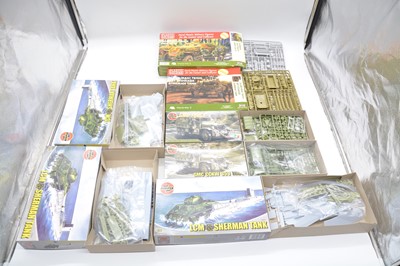 Lot 97 - Twelve Airfix and Plastic Soldiers 1/72 scale model vehicles, boxed