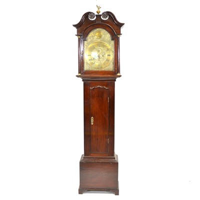 Lot 256 - Scottish stained pine longcase clock