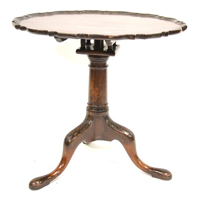 Lot 356 - Georgian style mahogany tripod table with birdcage