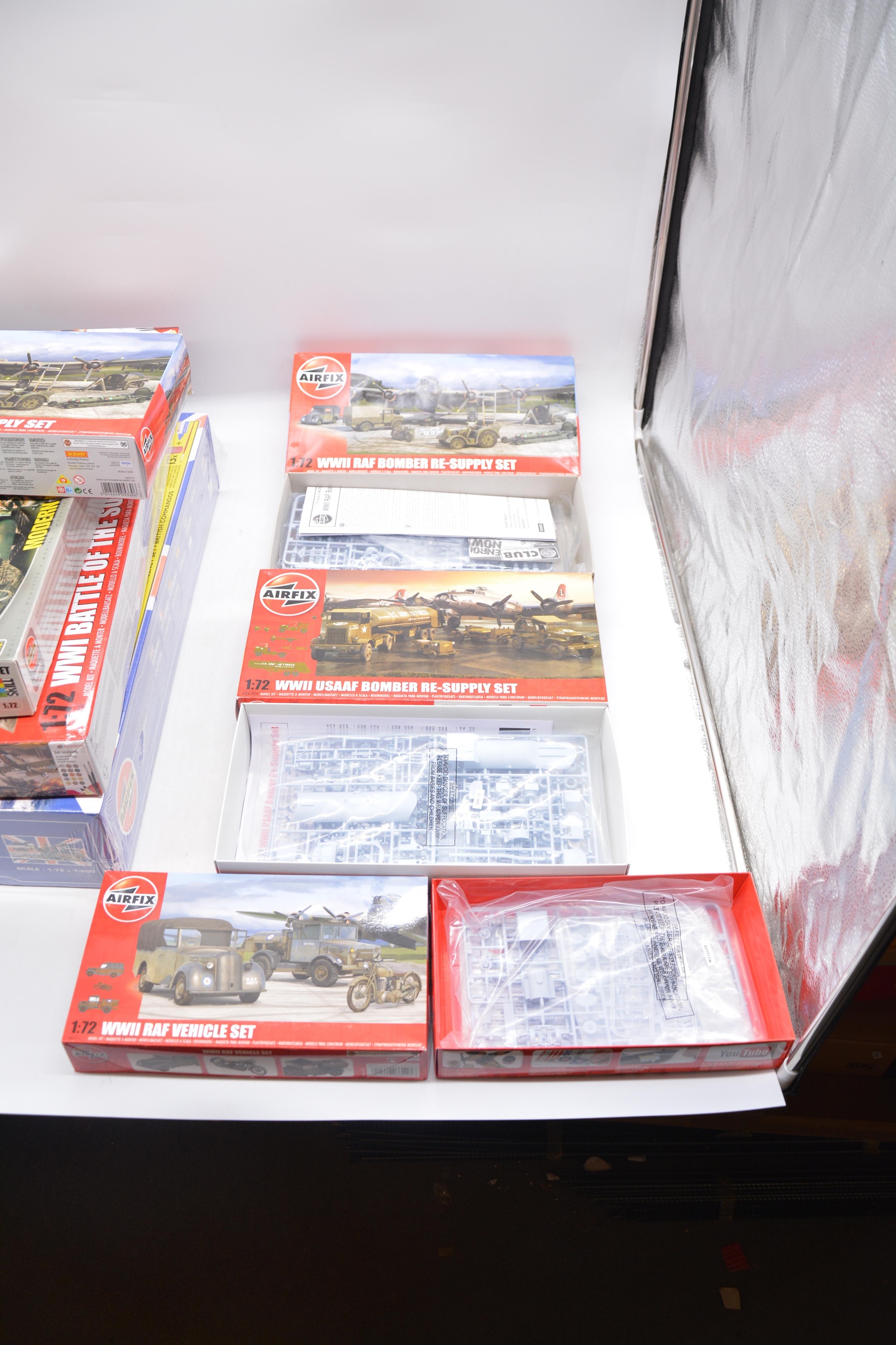 Lot 92 - Seven Airfix 1/72 scale model kit sets and