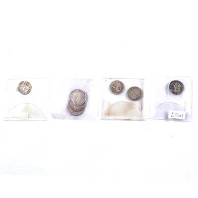 Lot 218 - Collection of English coins, George III and later, mostly silver content.