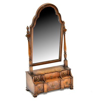 Lot 318 - 18th Century walnut toilet mirror