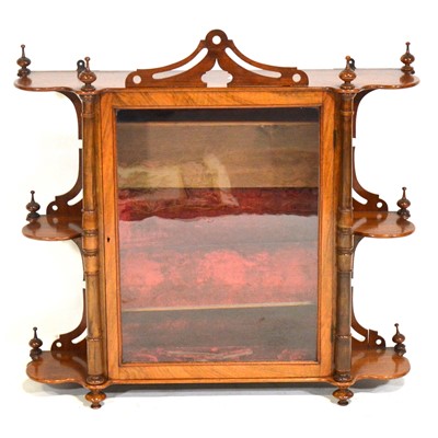 Lot 443 - Victorian mahogany wall mounted display cabinet