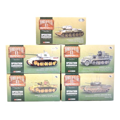 Lot 150 - Five Corgi Operation Barbarossa die-cast models, boxed