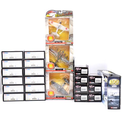 Lot 168 - Twenty-three Corgi die-cast aircraft, boxed