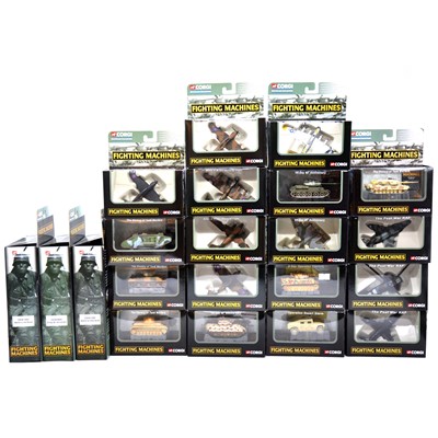 Lot 154 - Twenty-one Corgi 'War Machines' die-cast vehicles, boxed