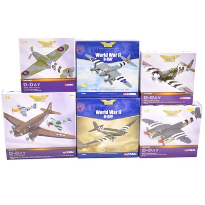 Lot 157 - Six Corgi WWII D-Day die-cast models, boxed