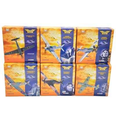 Lot 153 - Six Corgi 'Flying Aces' die-cast models, boxed