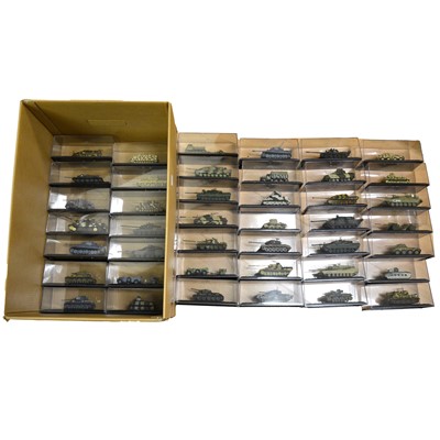 Lot 171 - DeAgostini 1/72 scale model tanks and military vehicles, forty-two, all in display boxes