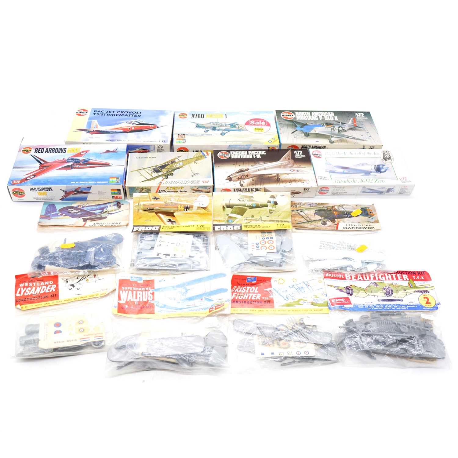 Lot 44 - Airfix and Frog 1/72 scale model kits, boxed