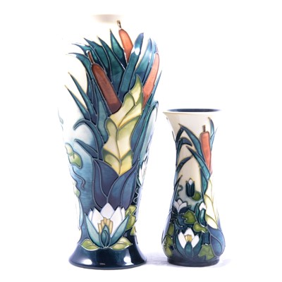 Lot 21 - Rachel Bishop for Moorcroft Pottery, two 'Lamia' pattern vases