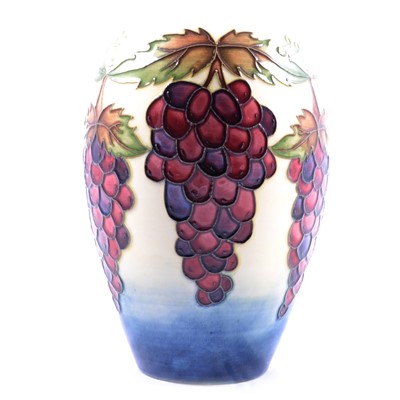 Lot 5 - Moorcroft Pottery, 'Red Grapes' pattern vase